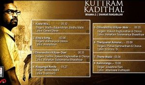 Kuttram-Kadithal-Audio-Songs