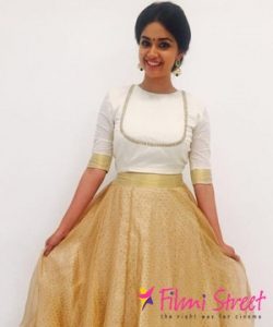 Keerthy Suresh Designs her Dress Own