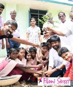 Actor Soundararaja Tree Planting with 120 Govt Shool Students
