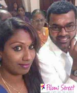 Actor Thaadi Balaji and his wife Nithya at BigBoss Tamil 2