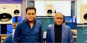 Ilayaraja made a surprise visit to Rahmans studio at Dubai
