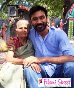 dhanush with grandma at his village