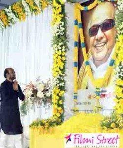 Karunanidhi Photo to be placed at ADMK Annual celebration Rajini request to CM