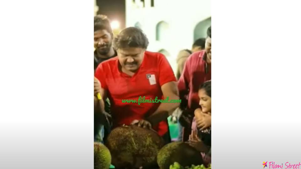 No Cake No Chemical l Jackfruit cutting by Mansoor Ali khan at his Birthday Party to Support Farmers