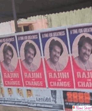 rajini for change posters