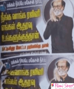 rajini fans political posters tamilnadu