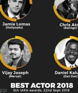 Vijay is only Indian for two best actor nominations in International awards