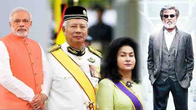 modi rajini and malaysia prime minister